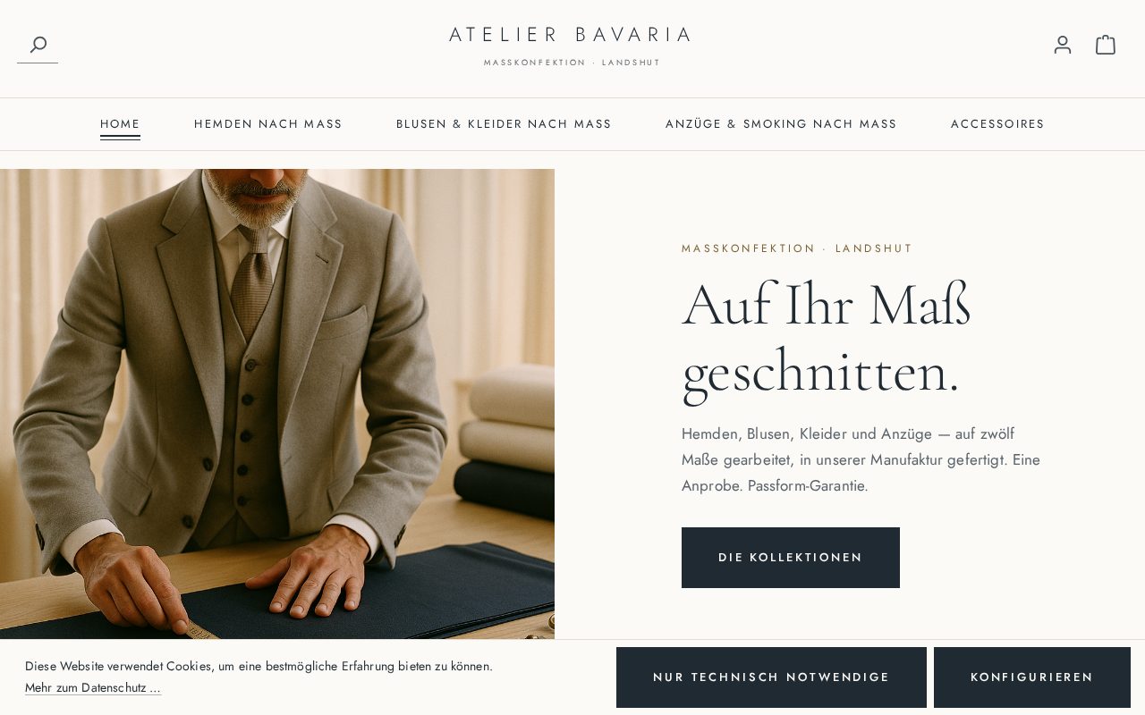 Startseite der Shopware-Referenz ATELIER BAVARIA